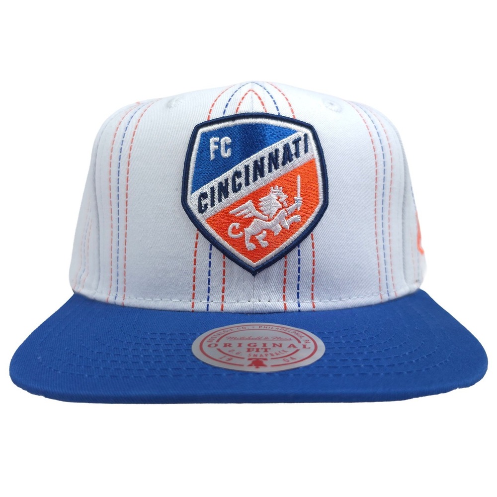Cincinnati FC Mitchell & Ness MLS Snapback Hat Cap 3D Logo White Blue NWT